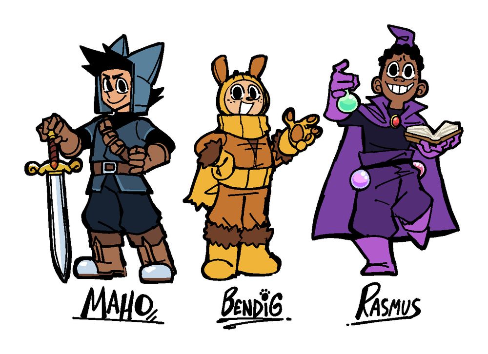 (Left to right) Maho, Bendig, and Rasmus