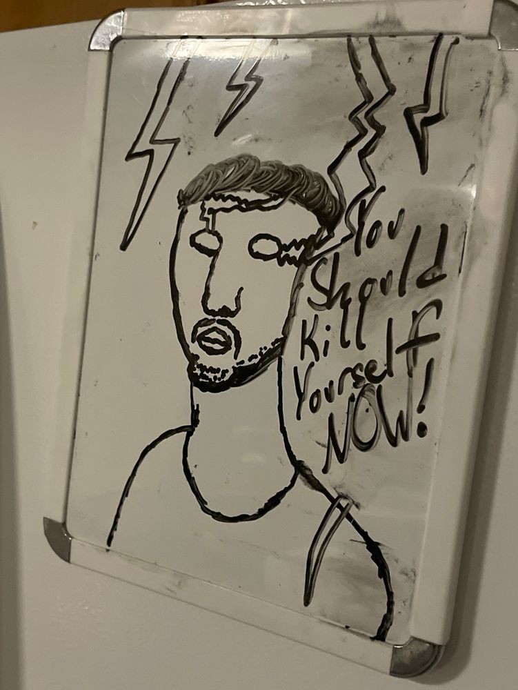 Whiteboard drawing of Low Tier God’s most famous moment