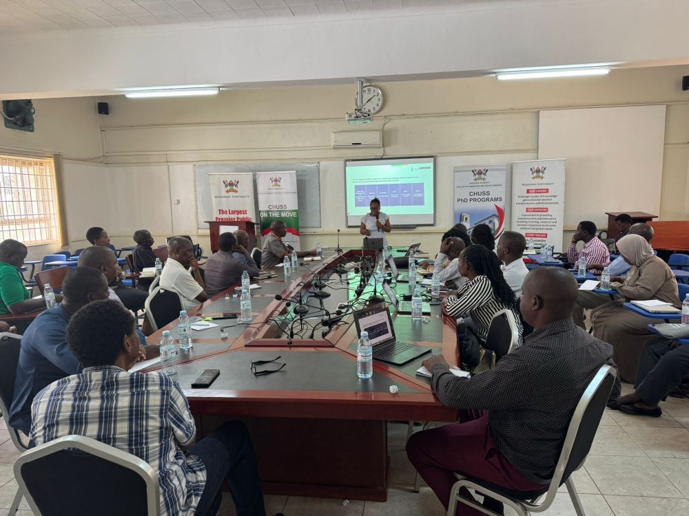 Angiachi presents at Makerere University