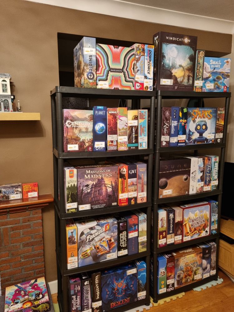 More shelves of board games first sale