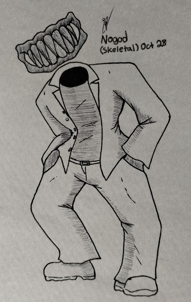 Wayward Marketplace

Nogod (He/Him)
Age: Adult
Race: Fool
Attunement: Violence

He thinks God's a load of shit and wants to punch it. 