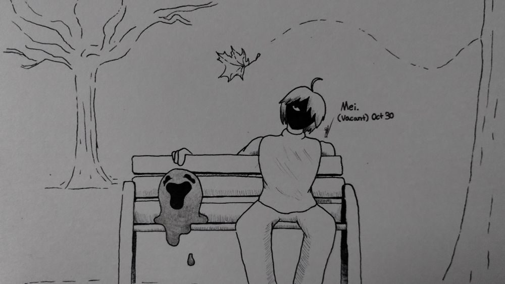 Mei sits on a bench, head empty and gaze vacant. The spectre beside him, its presence less suffocating today. 
----

Mei (He/Him)
Age: 20s 
Race: Altered Human
Attunement: ???

A man. 