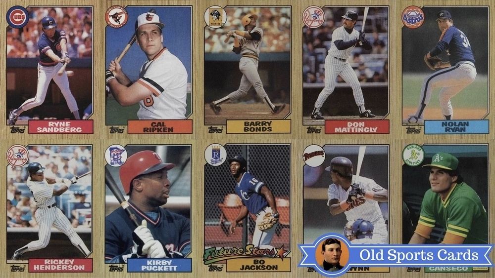 Topps 87… the wooden cut ones that EVERYBODY had. 
