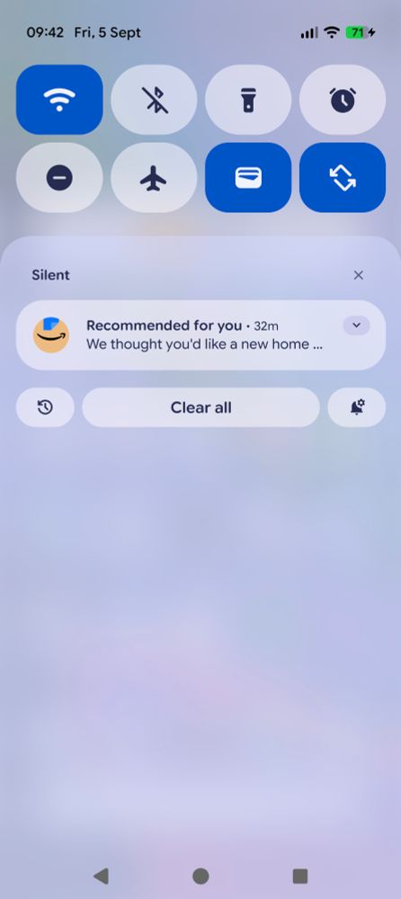 Screenshot of an Amazon notification saying "We thought you'd like a new home..."