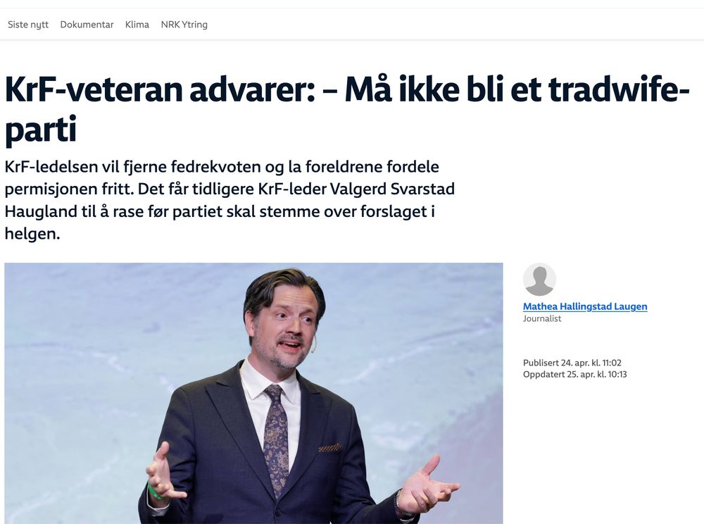 Kristen kritiserer KrF