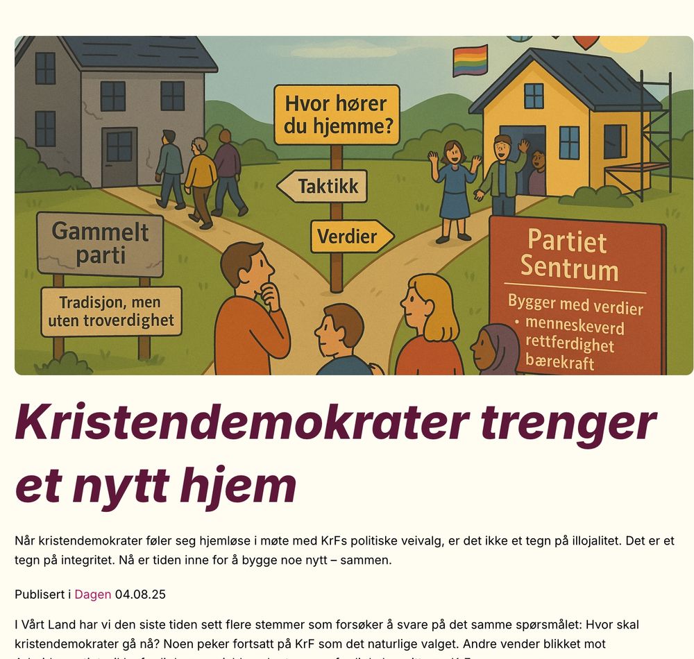 Kristen kritiserer KrF