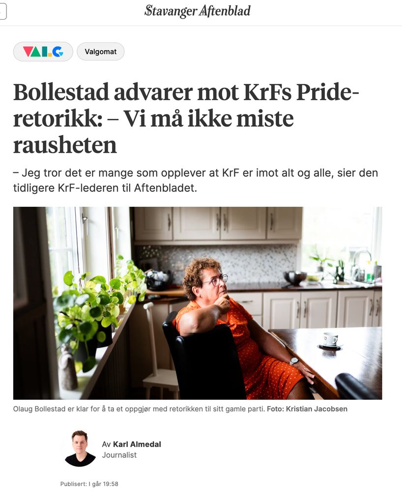 Kristen kritiserer KrF