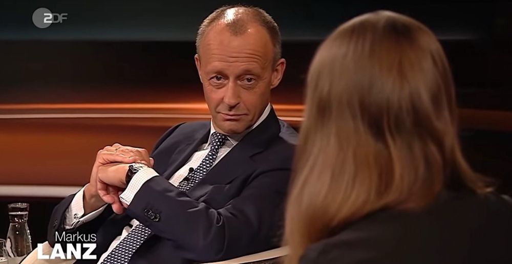 Talk-Runde bei Lanz. Merz mit herablassendem Blick auf Luisa Neubauer 