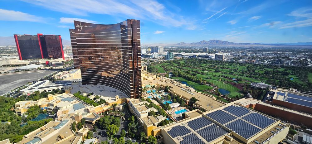 A view of The Wynn Resort, Casino and Golf Course in Las Vegas.