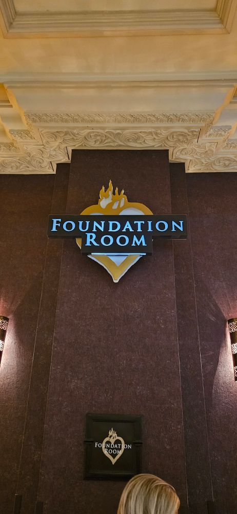 The Foundation Room sign. A rooftop lounge at Mandalay Bay in Las Vegas. 