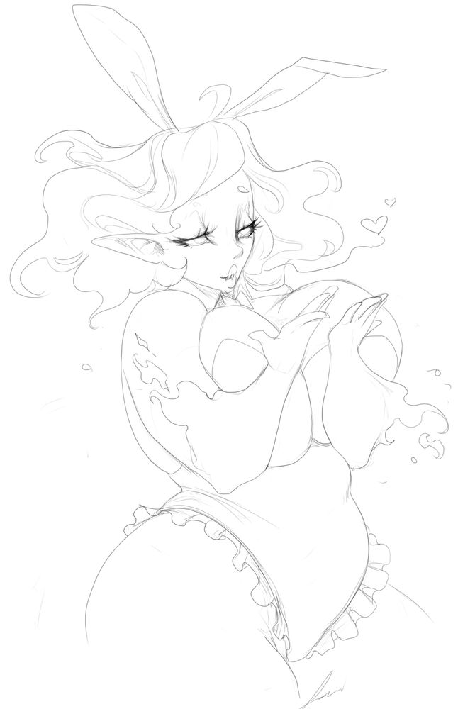 Cutesy easter art of my sona