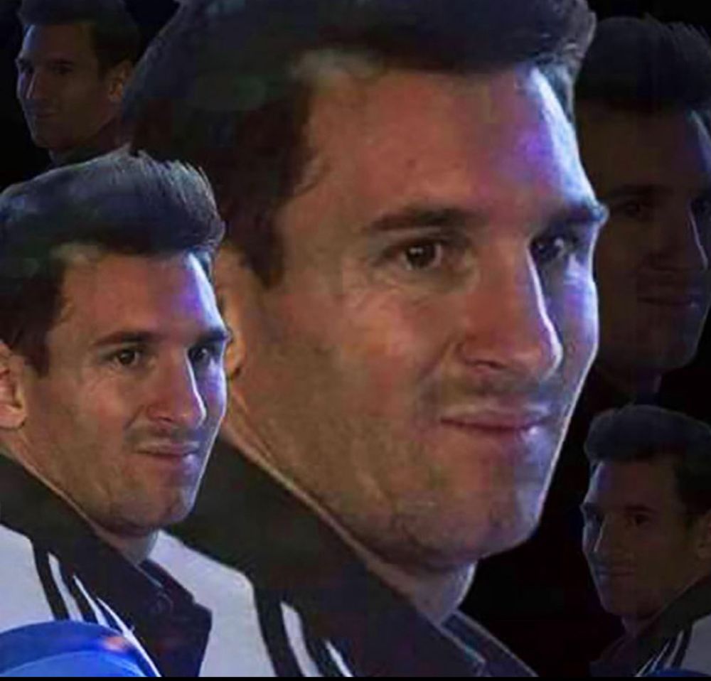 Messi looking very blank 