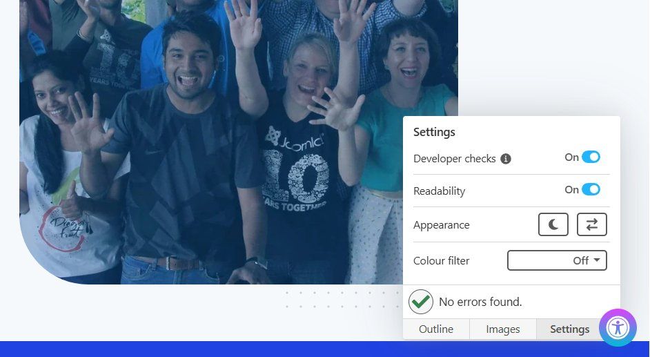Joomla plugin accessibility checker