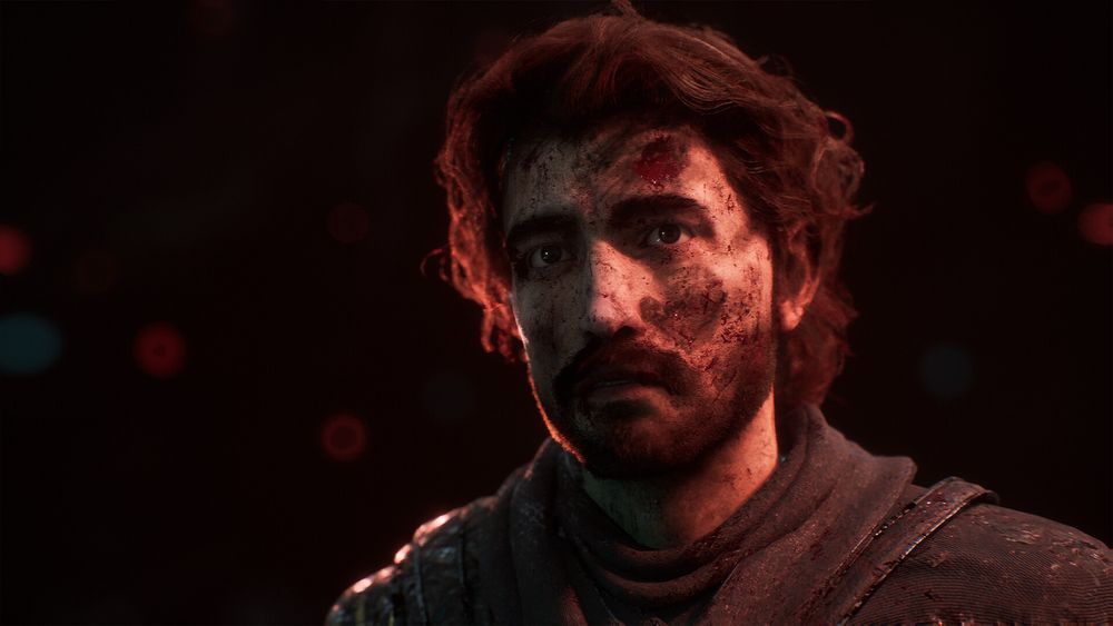 A screenshot from Expedition 33 showing Gustave (aka BABYYY), one of the playable characters. We start as Him, in the city of Lumière, where he wants to see his ex girlfriend, who is about to celebrate her Gommage.