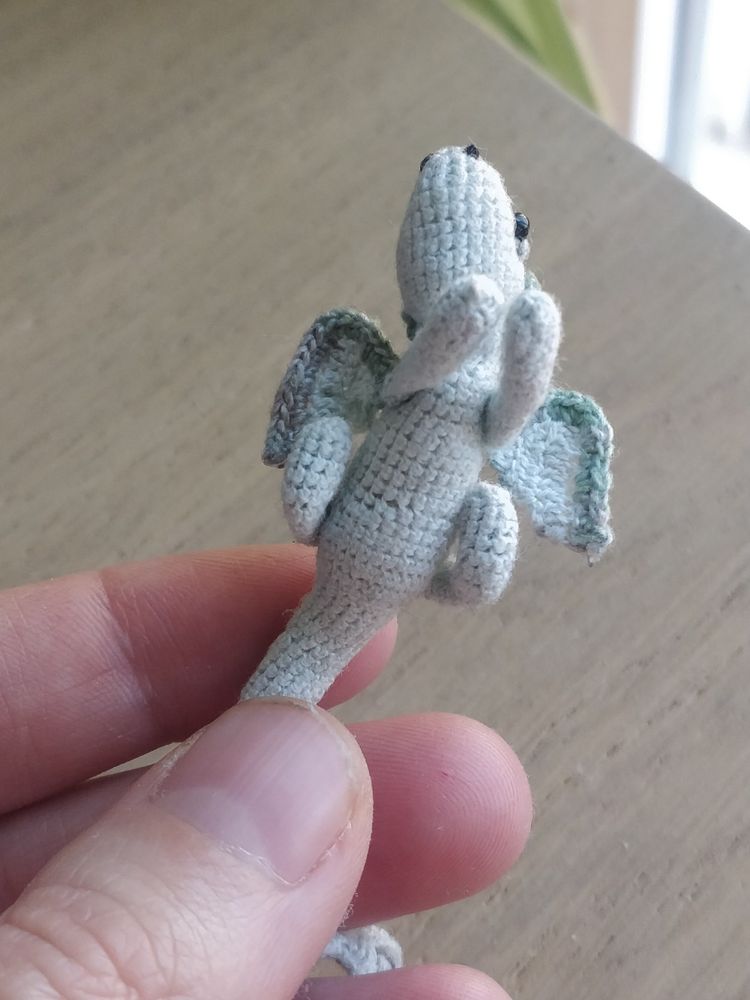 La barriga del dragón donde se ven los nudos de 1mm