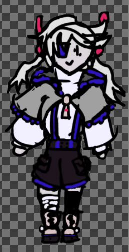 Chibi version of my robot girl, as a treat!