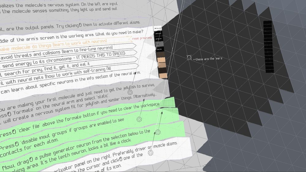 Nervous system tutorial with a pictogram showing neural circuits.
