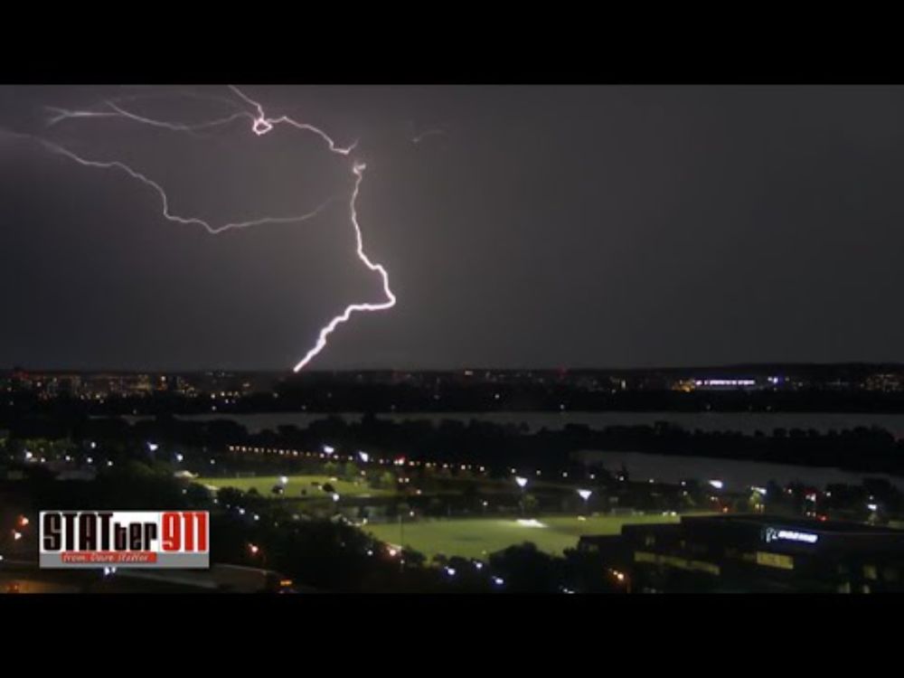 Lightning display over DC and Maryland