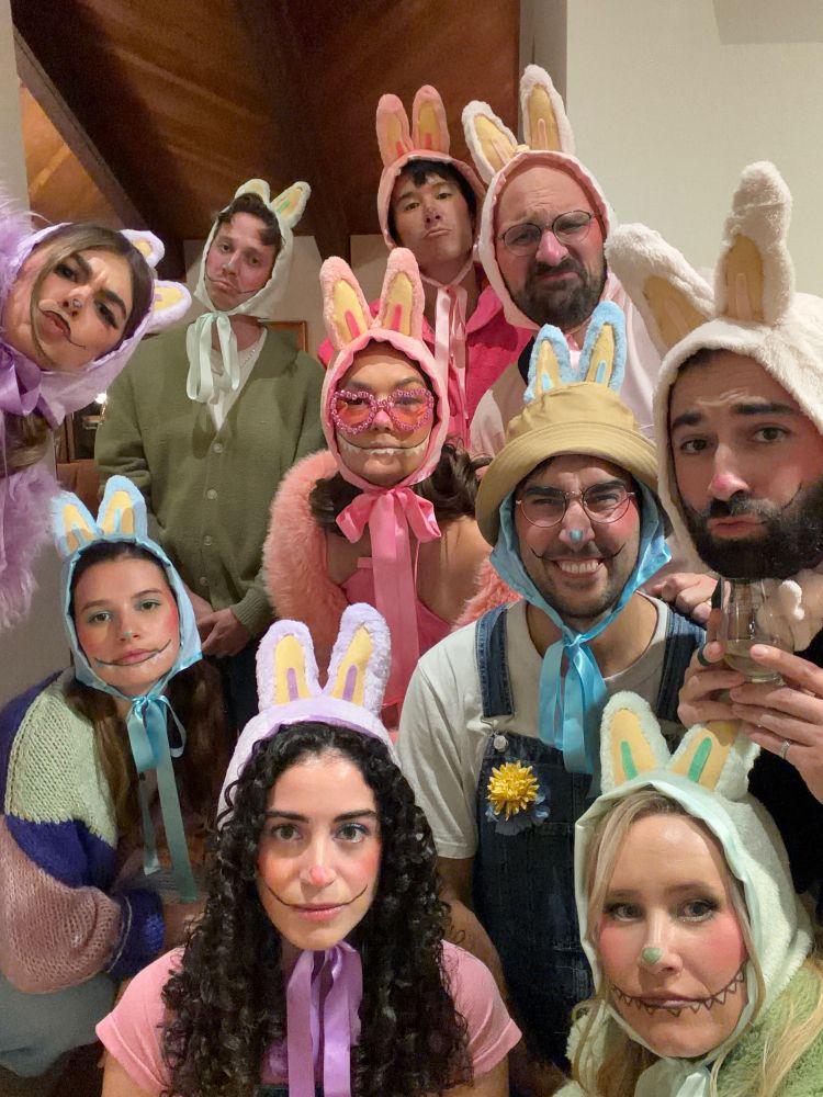 10 people dressed up as labubus