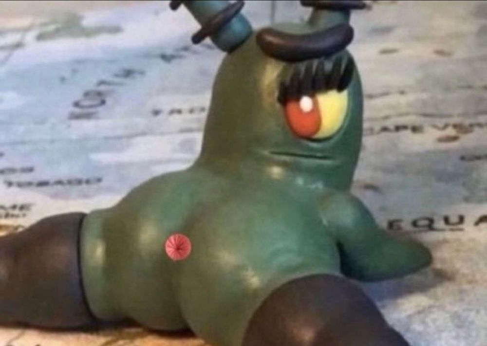 Plankton with his booty hole out 