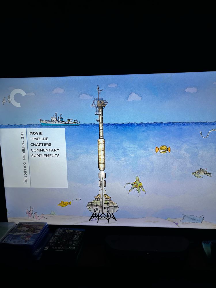 Pic of the menu screen from the Criterion Collection movie The Life Aquatic 