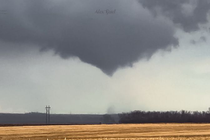 Tornado as it first formed southeast of Watertown, South Dakota - 4:11 pm (2/24/2025)
