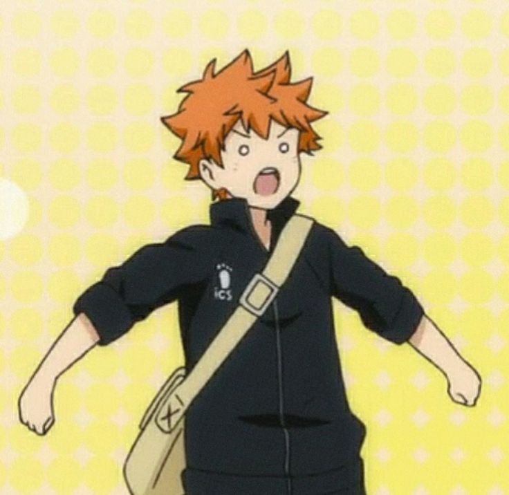 low quality screenshot of hinata shoyo from "haikyuu" 