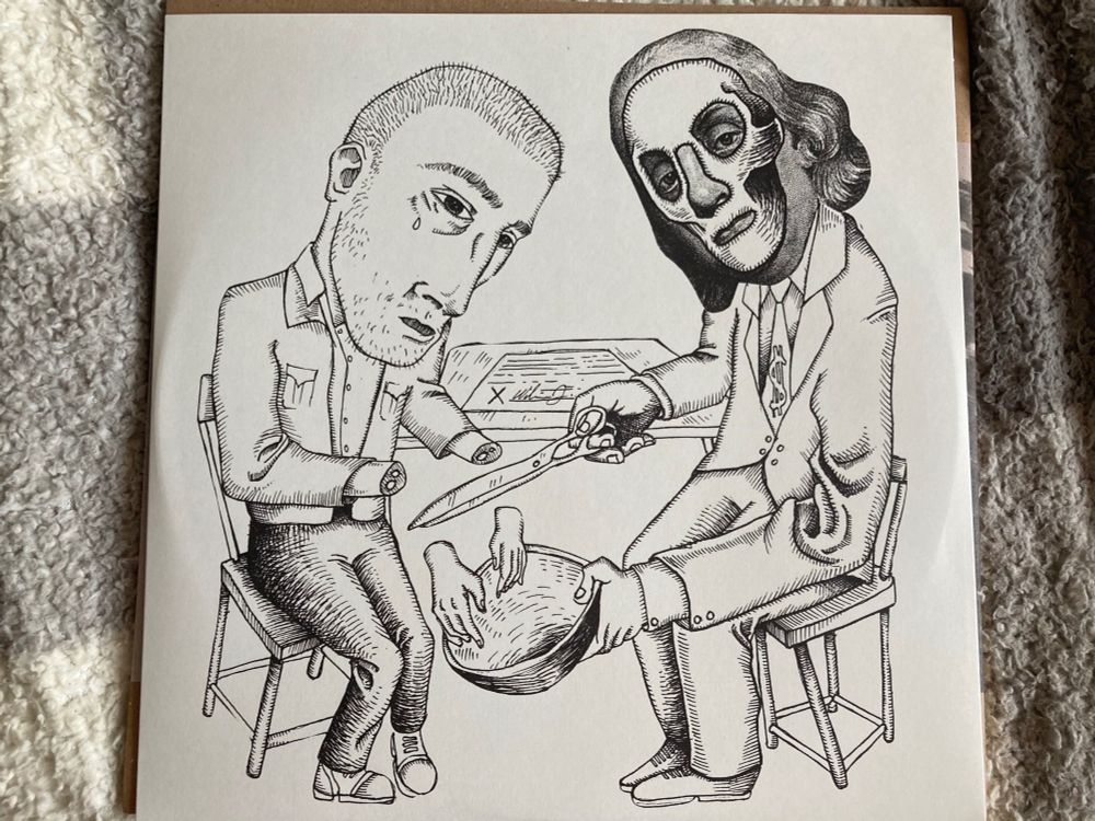 Vinyl sleeve for disk 2 that surprised me when I took it out because I had only seen the cover art for the album😭😭😭