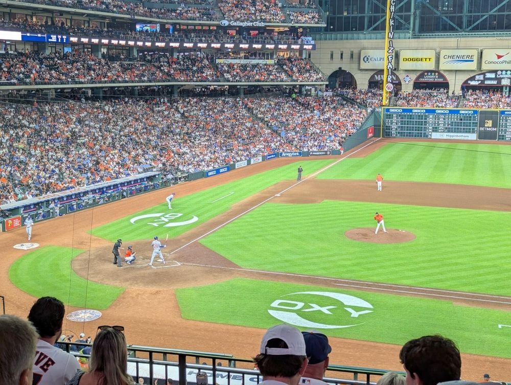 Kyle Tucker at bat for the Chicago Cubs against his former team, the Houston Astros.