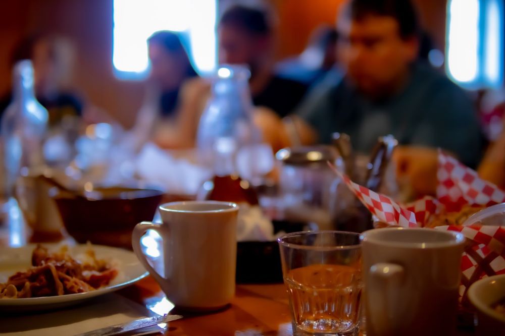 Photo of the meal at the sugar shack in the 2024 event.