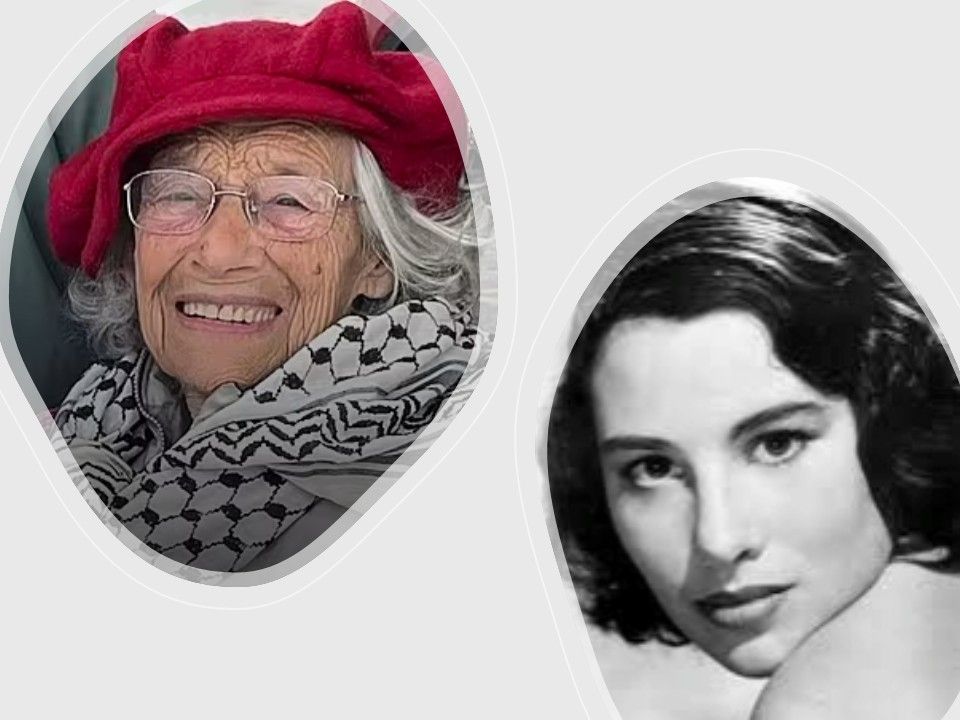 Picture shows two images of Margaretta D'Arcy