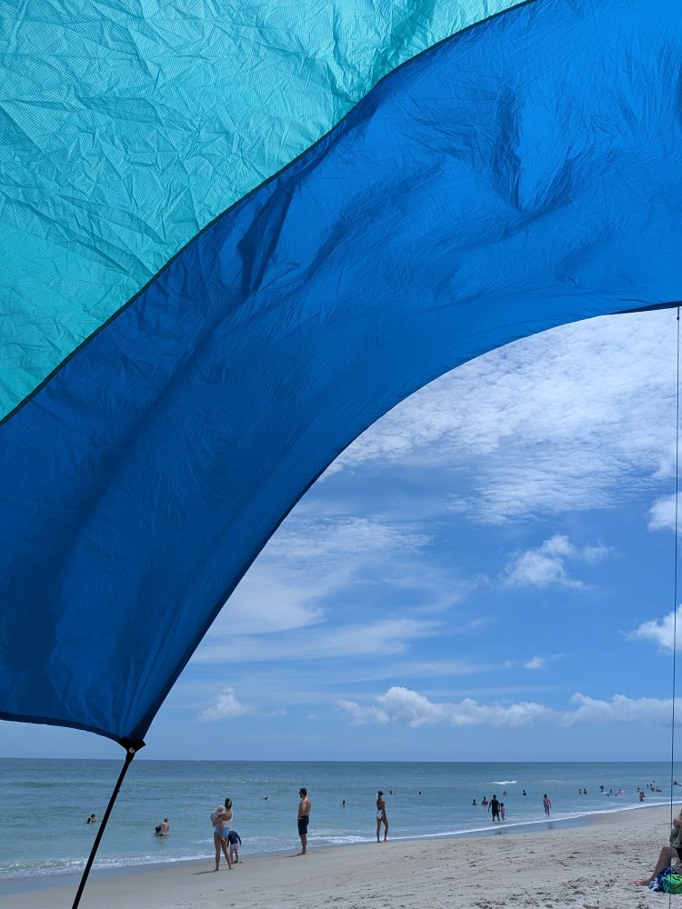A Shibumi flying proudly on Carolina Beach. 