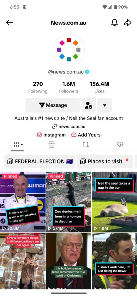 news.com.au's TikTok account.