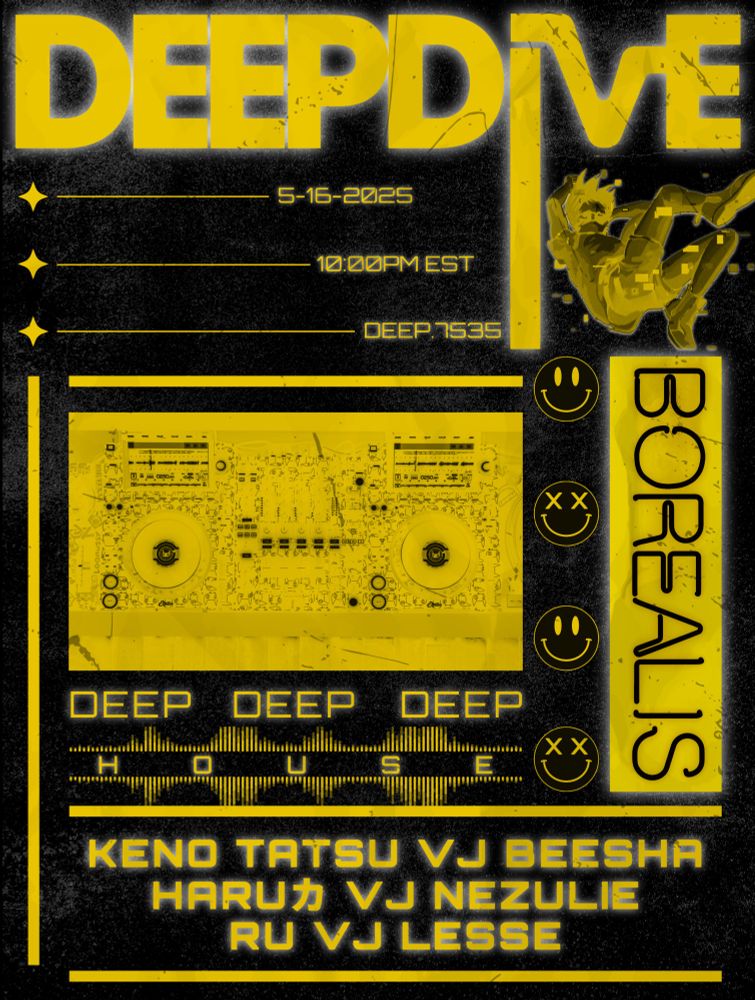 Poster for DEEPDiVE's May event created by SushiFerret