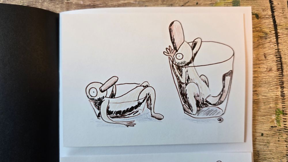 Two platypuses in glasses.