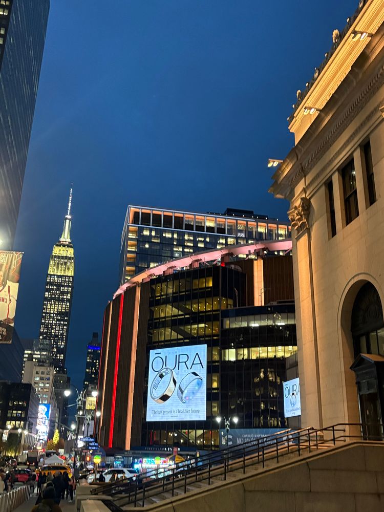 Madison Square Garden and the ESB. 