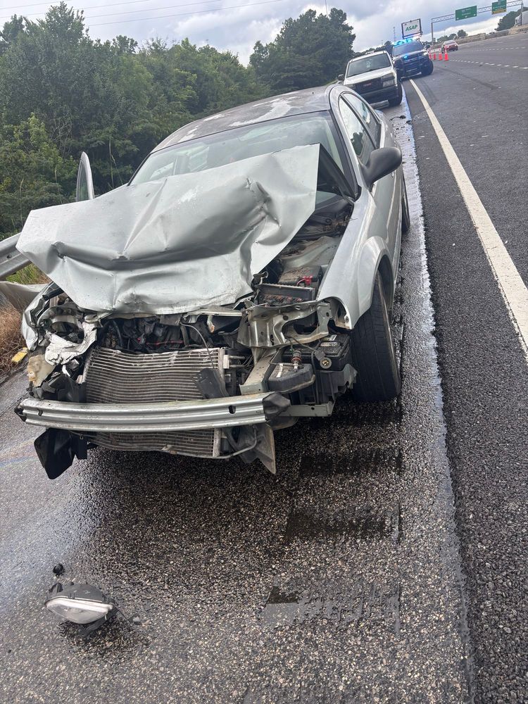 My totaled car. Smooshed to bits and sad as a bonked bean. I’m ok though, and everything is going to be ok.
