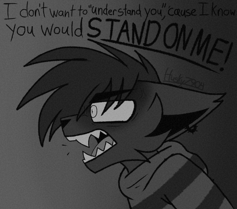 (New version 👍)

“I don’t want to “understand you”, ‘cause I know you would STAND ON ME!”

Lyrics from the song: KULT by Steve Aoki & grandson (ft. Jasiah)