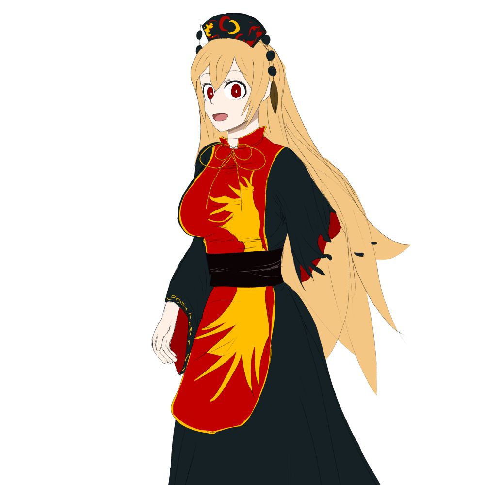A drawing of Junko missing an arm