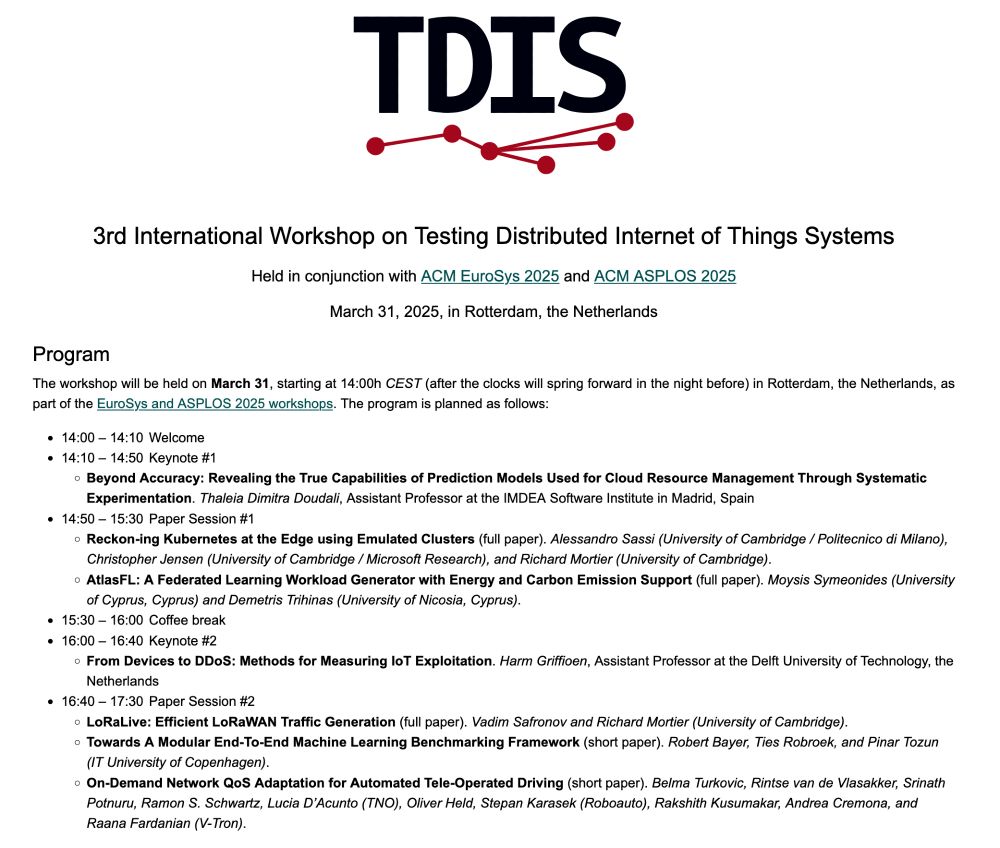Screenshot of the program of the TDIS2025 workshop as it is on our website, https://tdis.gitlab.io/tdis25/