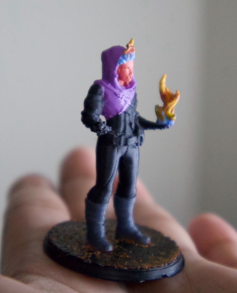 Photo of a painted fire genasi mini