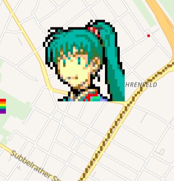Drew a Lyn Fire Emblem on Wplace