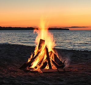 beach bonfire