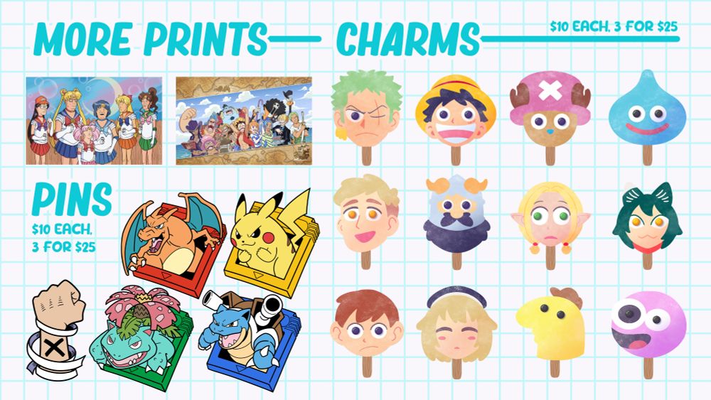 Charms & Pins - $10 Each, 3 for $25
