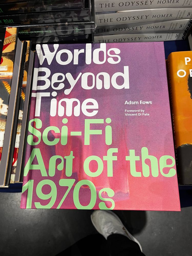 The cover of the book world’s beyond Time sci-fi art of the 1970s by Adam Rowe. 