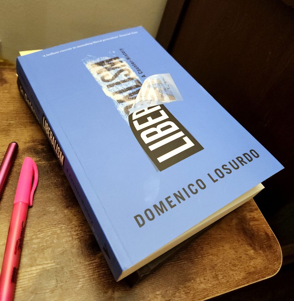A photo of the book "Liberalism: A Counter-History" by Domenico Losurdo.