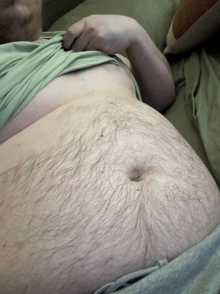 My slightly hair covered belly 
