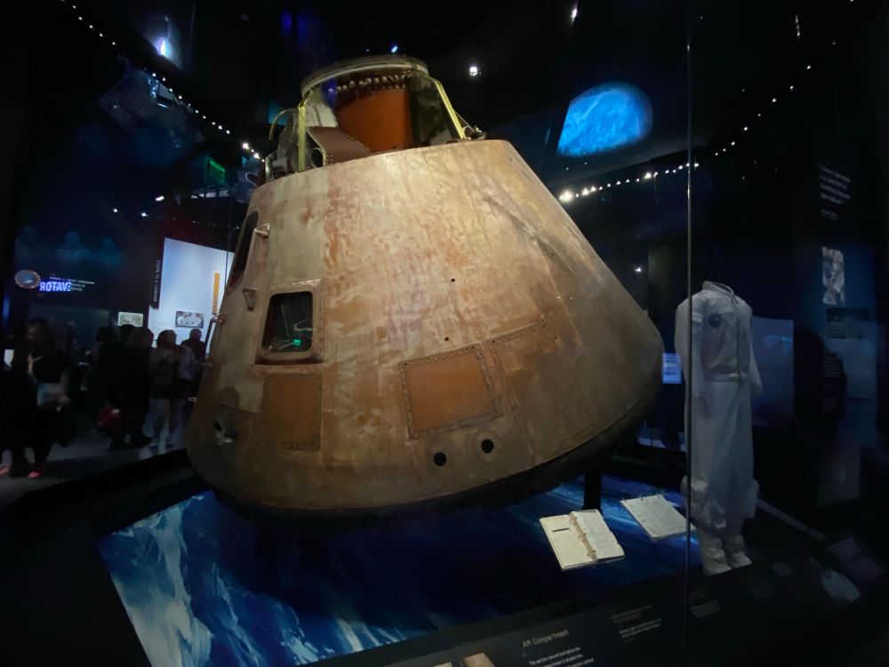 Apollo 11 command module at the Smithsonian. 
