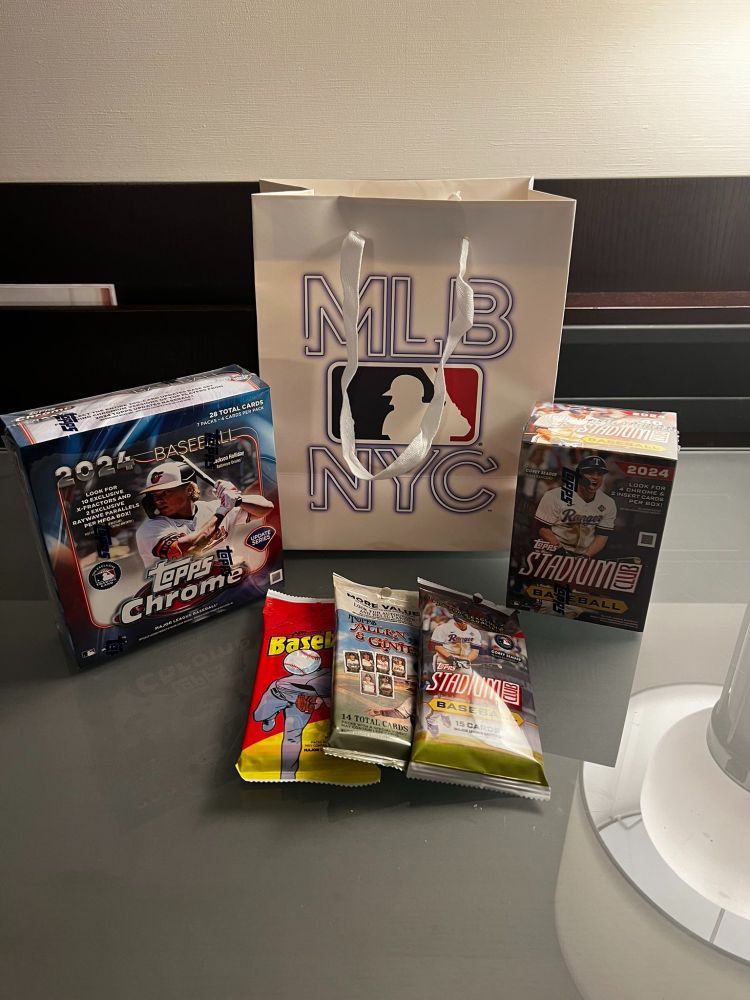 Cards from MLB store in NYC