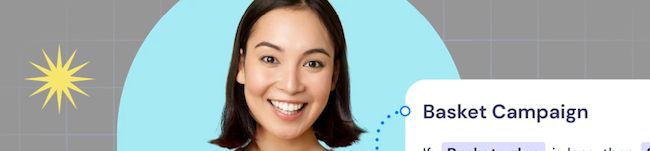 Smiling female from Talon.One home page